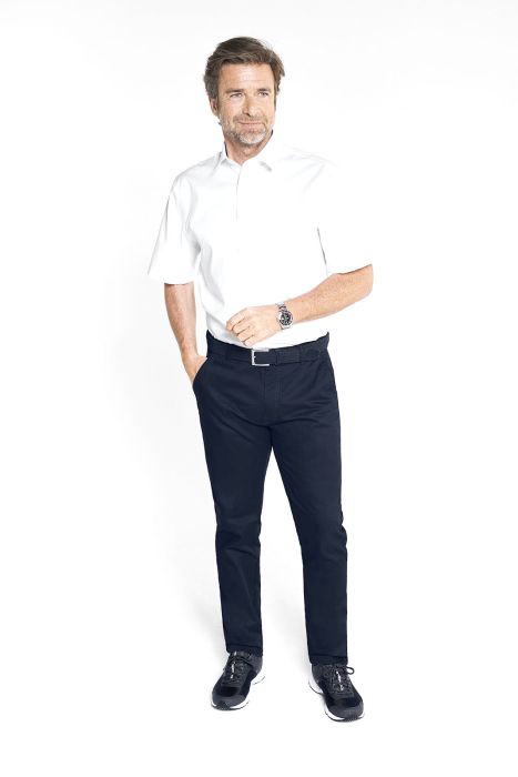 Chemise Burt sans repassage manches courtes homme