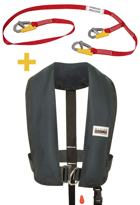 150N Gilet de Sauvetage ISO Classic LB HR avec Longe de Sécurité
