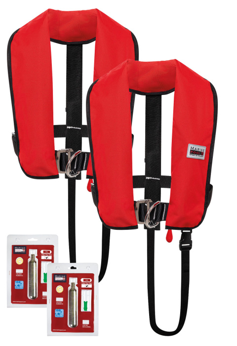 Gilet de sauvetage ISO classique 150N LB HR 2er SET avec kit de recharge