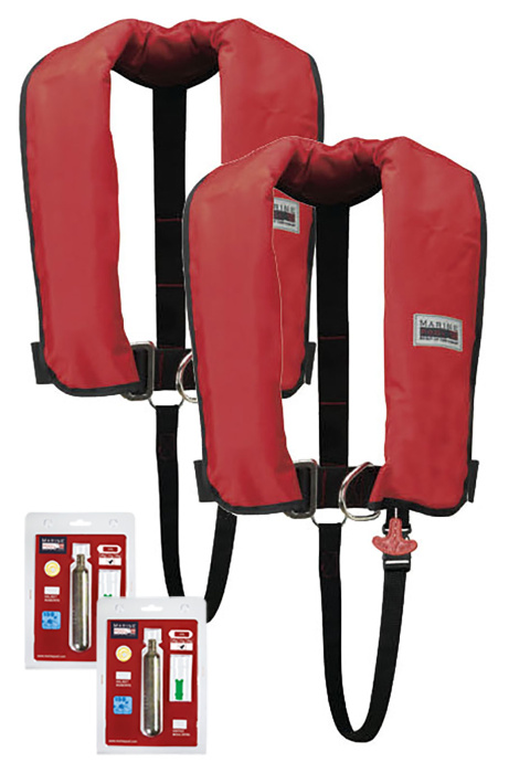 Gilet de sauvetage ISO classique 150N LB HR 2er SET avec kit de recharge