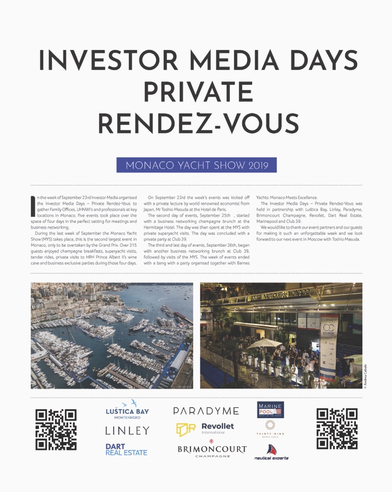 Investor Media Days 2019 @ MYS