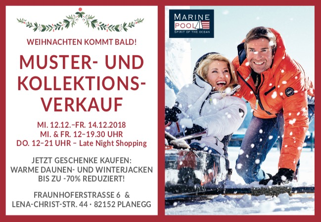 LAGERVERKAUF WEIHNACHTEN 2018